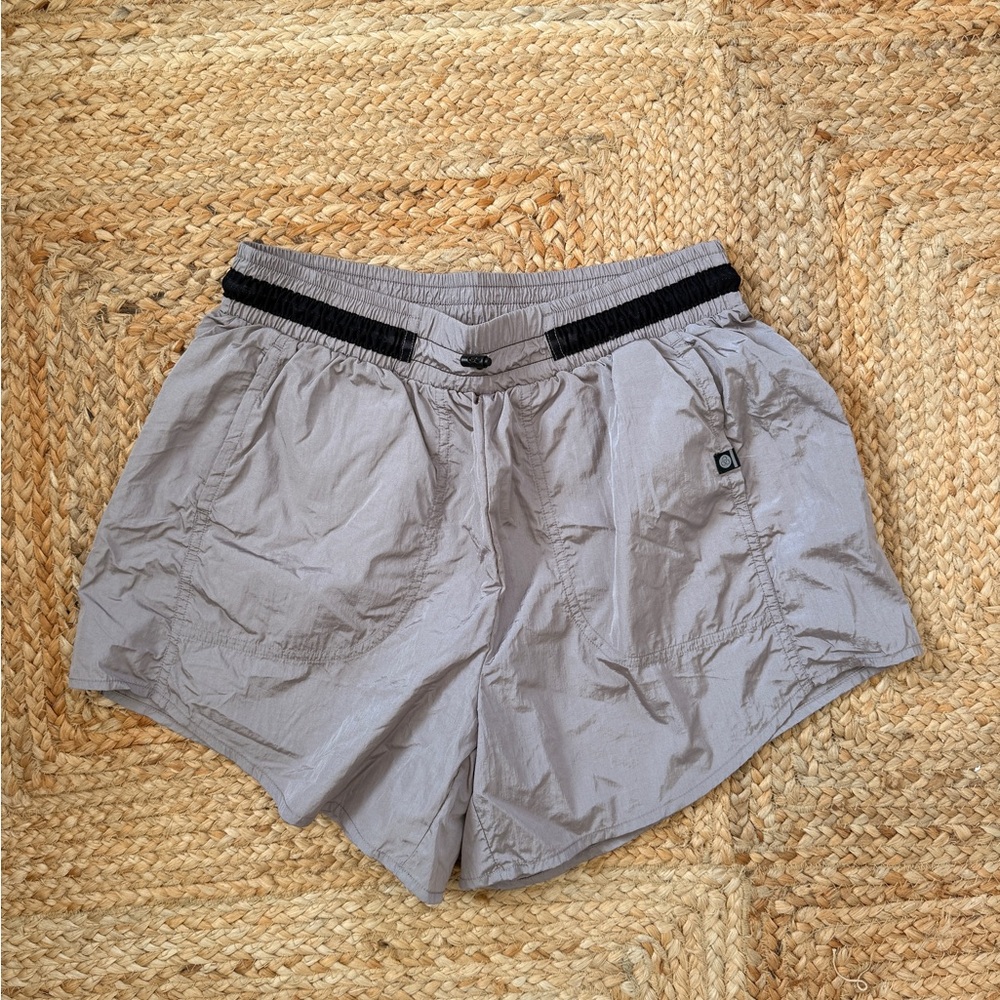Zella Light Gray Shorts with Black Trim